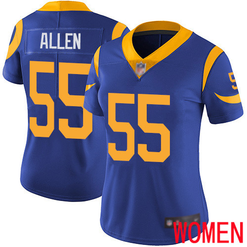 Los Angeles Rams Limited Royal Blue Women Brian Allen Alternate Jersey NFL Football 55 Vapor Untouchable